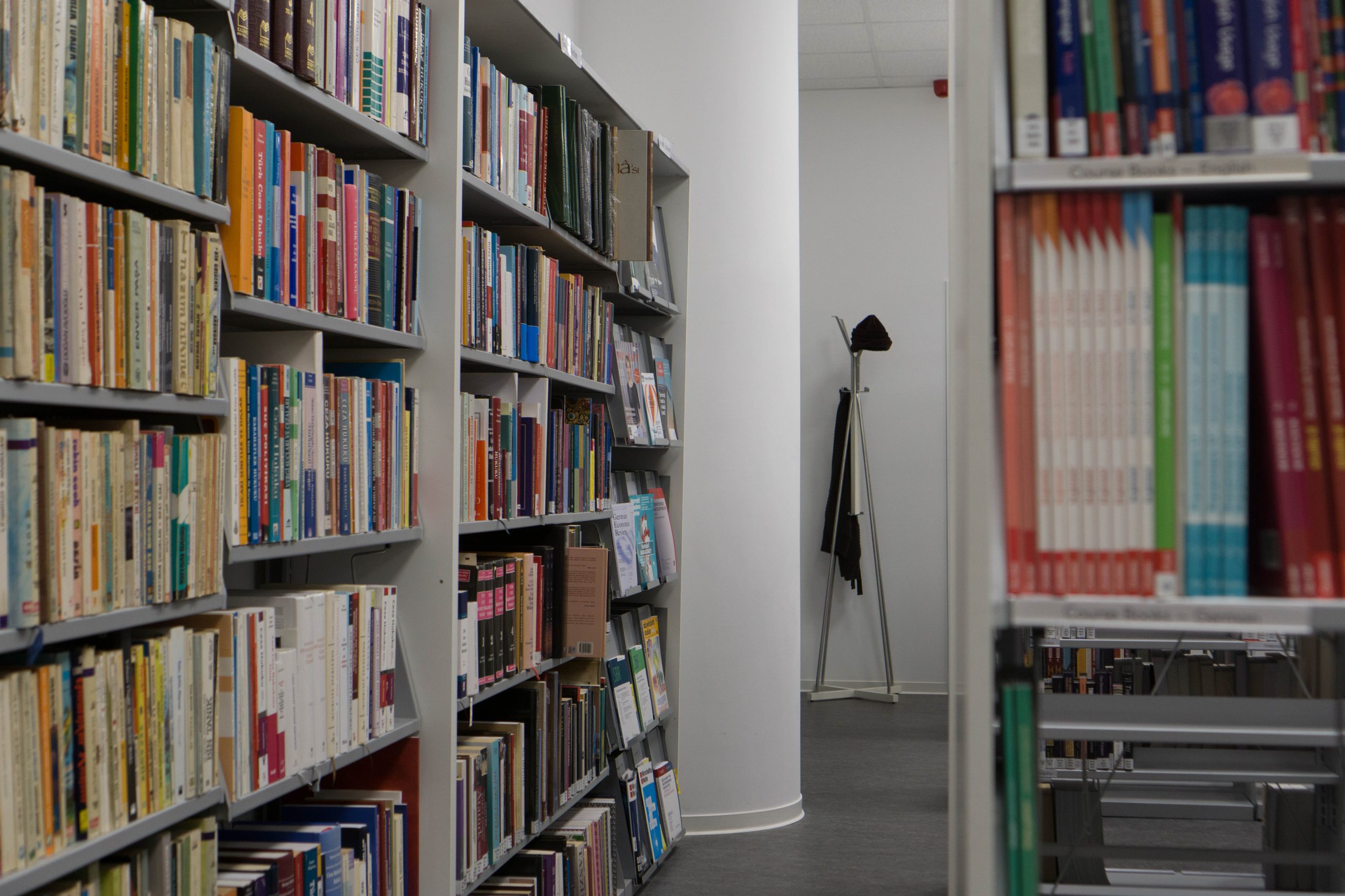 library shelves